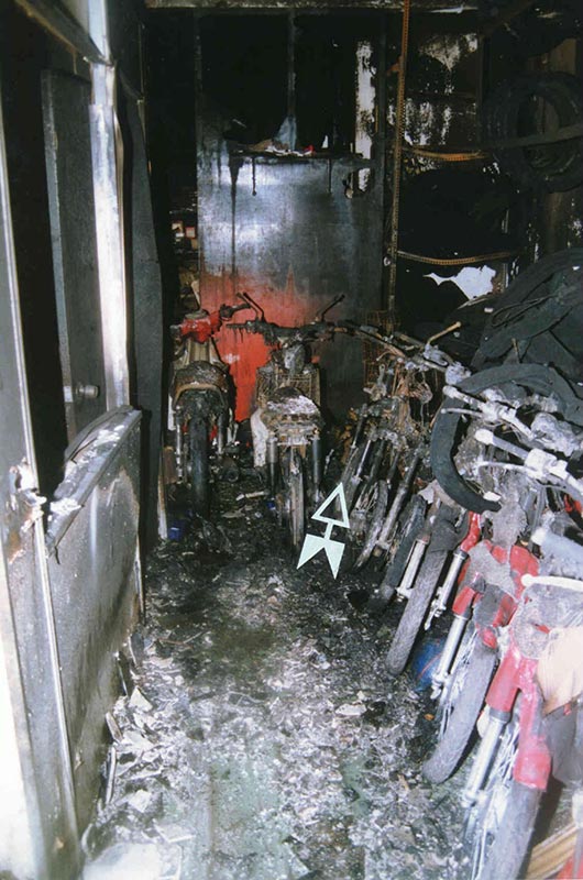 burned motocycle